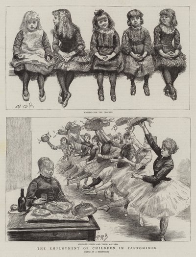 Beskæftigelsen af børn i Pantomimes af Charles Paul Renouard